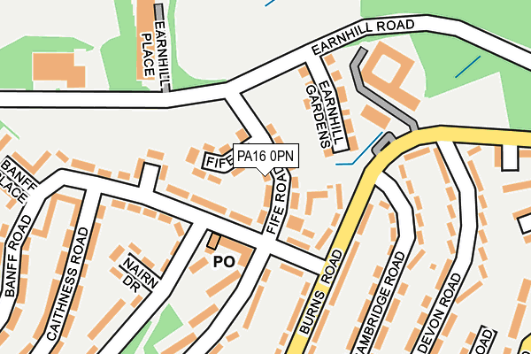 PA16 0PN map - OS OpenMap – Local (Ordnance Survey)