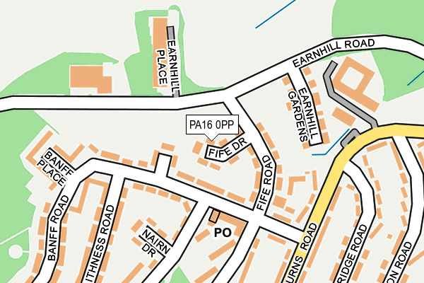 PA16 0PP map - OS OpenMap – Local (Ordnance Survey)