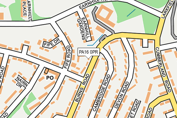 PA16 0PR map - OS OpenMap – Local (Ordnance Survey)