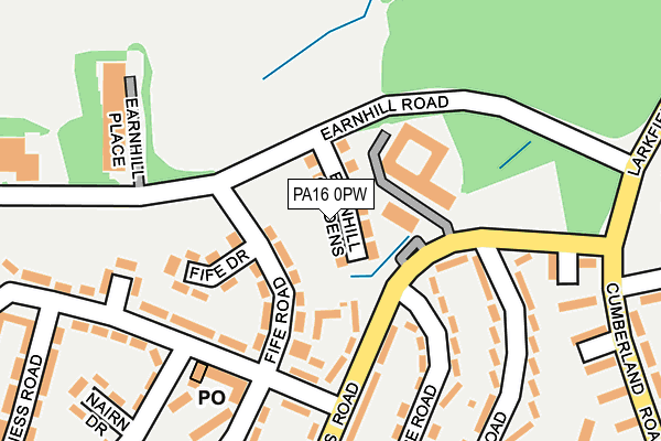 PA16 0PW map - OS OpenMap – Local (Ordnance Survey)