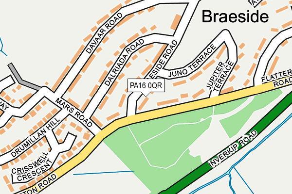 PA16 0QR map - OS OpenMap – Local (Ordnance Survey)