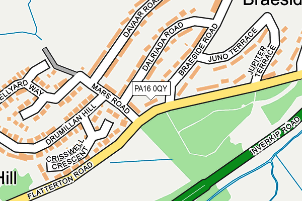 PA16 0QY map - OS OpenMap – Local (Ordnance Survey)