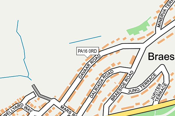 PA16 0RD map - OS OpenMap – Local (Ordnance Survey)