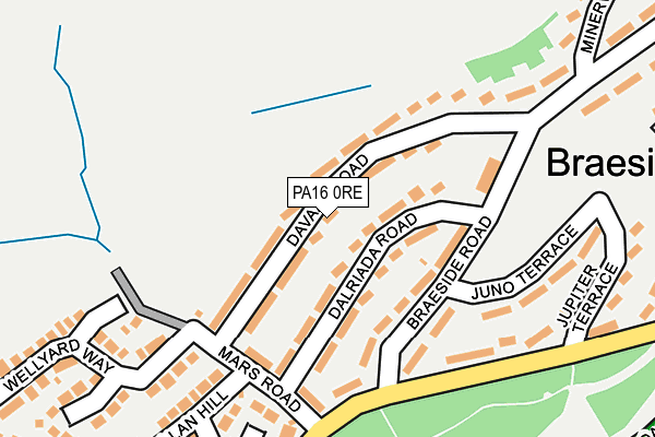PA16 0RE map - OS OpenMap – Local (Ordnance Survey)