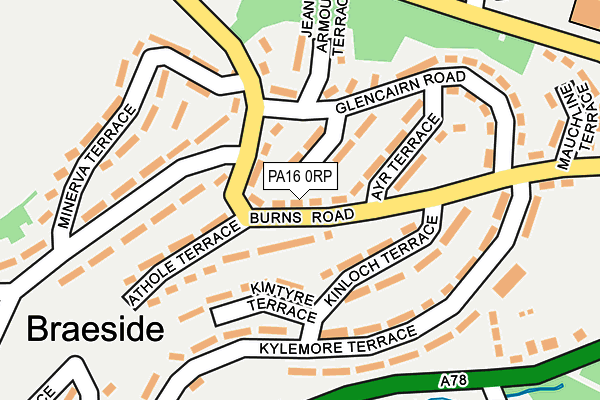 PA16 0RP map - OS OpenMap – Local (Ordnance Survey)