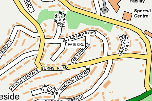 PA16 0RU map - OS OpenMap – Local (Ordnance Survey)