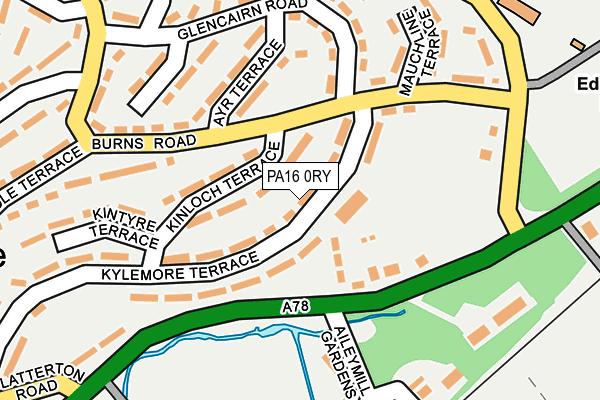 PA16 0RY map - OS OpenMap – Local (Ordnance Survey)