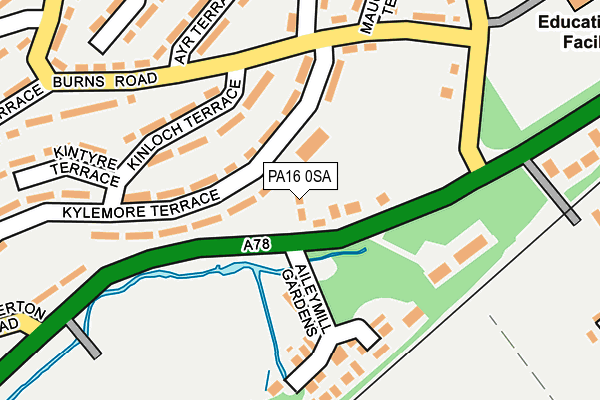 PA16 0SA map - OS OpenMap – Local (Ordnance Survey)