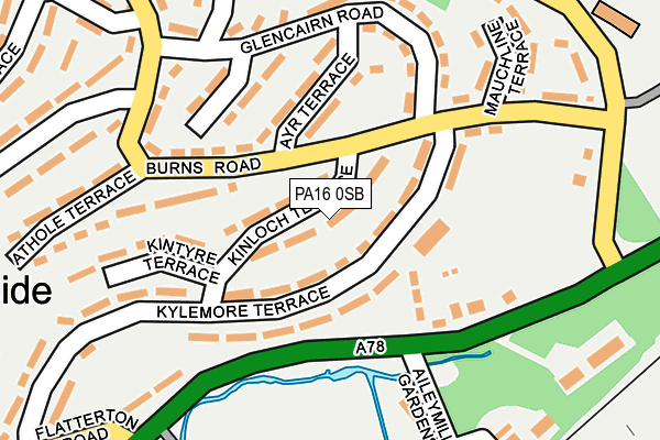 PA16 0SB map - OS OpenMap – Local (Ordnance Survey)