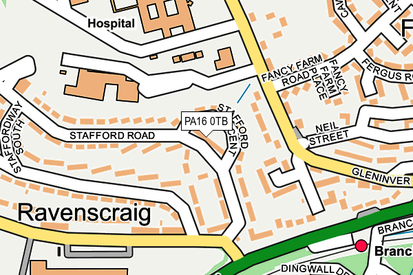 PA16 0TB map - OS OpenMap – Local (Ordnance Survey)