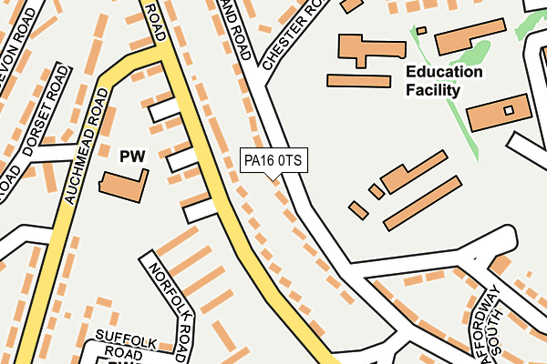 PA16 0TS map - OS OpenMap – Local (Ordnance Survey)
