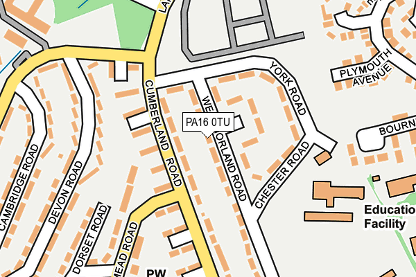 PA16 0TU map - OS OpenMap – Local (Ordnance Survey)
