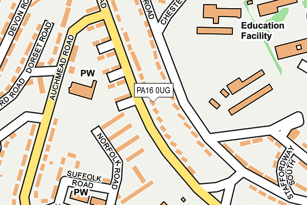 PA16 0UG map - OS OpenMap – Local (Ordnance Survey)