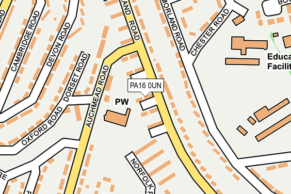 PA16 0UN map - OS OpenMap – Local (Ordnance Survey)