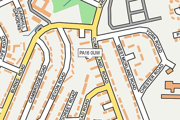 PA16 0UW map - OS OpenMap – Local (Ordnance Survey)