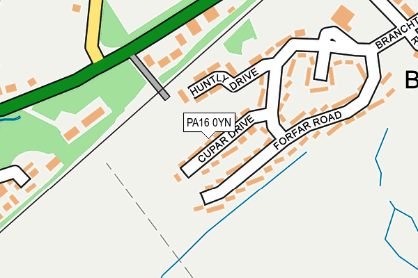 PA16 0YN map - OS OpenMap – Local (Ordnance Survey)