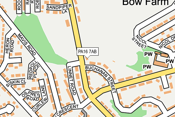 PA16 7AB map - OS OpenMap – Local (Ordnance Survey)