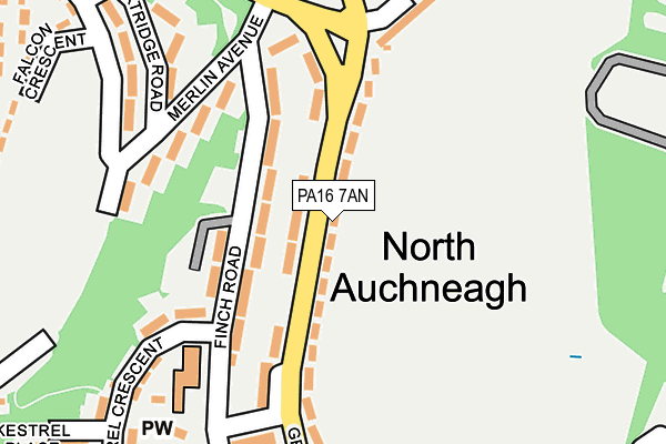 PA16 7AN map - OS OpenMap – Local (Ordnance Survey)