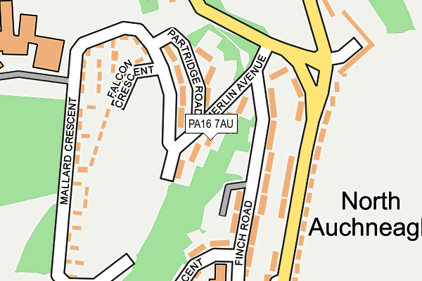 PA16 7AU map - OS OpenMap – Local (Ordnance Survey)