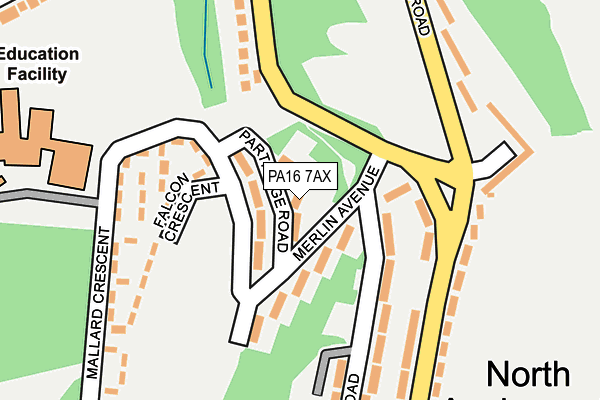 PA16 7AX map - OS OpenMap – Local (Ordnance Survey)