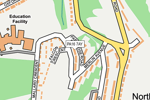 PA16 7AY map - OS OpenMap – Local (Ordnance Survey)