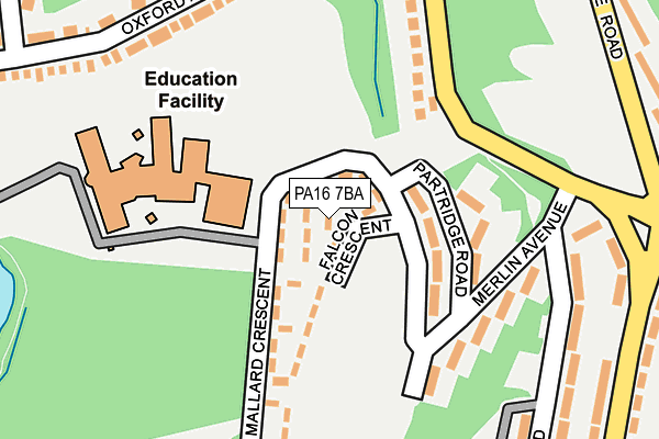 PA16 7BA map - OS OpenMap – Local (Ordnance Survey)