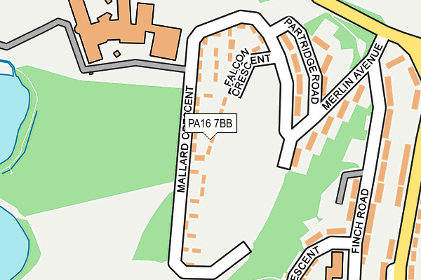 PA16 7BB map - OS OpenMap – Local (Ordnance Survey)