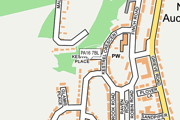 PA16 7BL map - OS OpenMap – Local (Ordnance Survey)