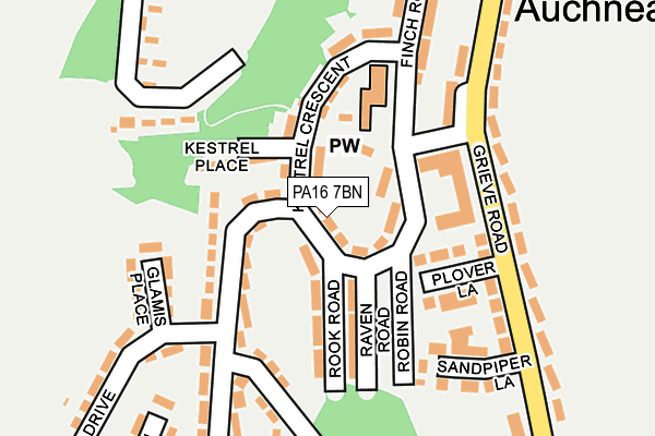 PA16 7BN map - OS OpenMap – Local (Ordnance Survey)