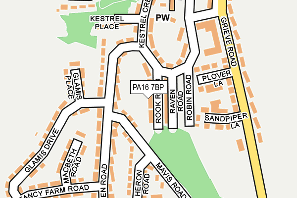 PA16 7BP map - OS OpenMap – Local (Ordnance Survey)
