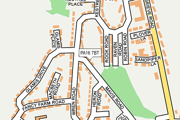 PA16 7BT map - OS OpenMap – Local (Ordnance Survey)