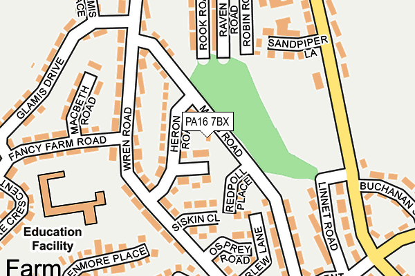 PA16 7BX map - OS OpenMap – Local (Ordnance Survey)