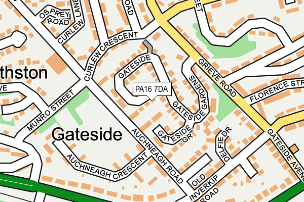 PA16 7DA map - OS OpenMap – Local (Ordnance Survey)