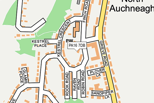 PA16 7DB map - OS OpenMap – Local (Ordnance Survey)