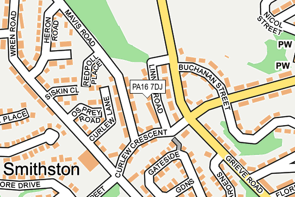 PA16 7DJ map - OS OpenMap – Local (Ordnance Survey)