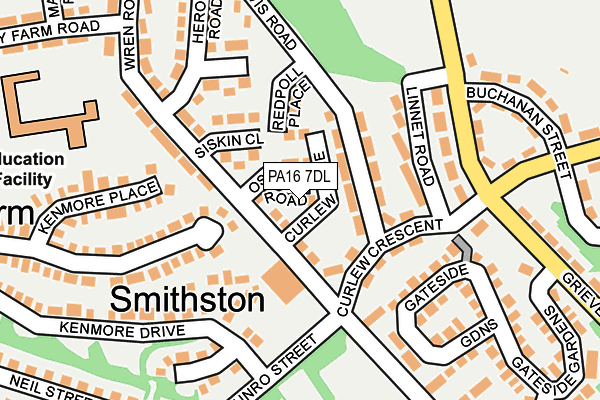 PA16 7DL map - OS OpenMap – Local (Ordnance Survey)