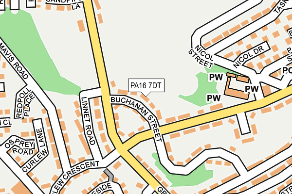 PA16 7DT map - OS OpenMap – Local (Ordnance Survey)