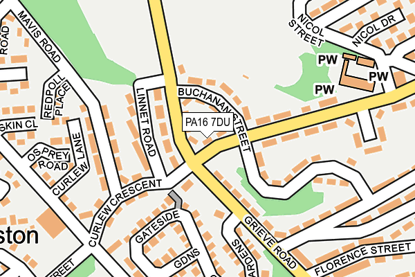 PA16 7DU map - OS OpenMap – Local (Ordnance Survey)
