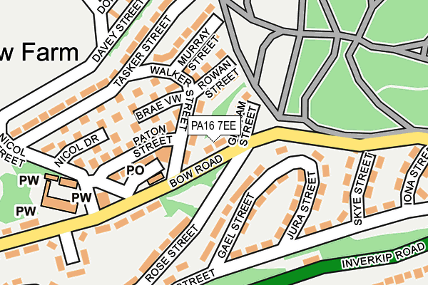 PA16 7EE map - OS OpenMap – Local (Ordnance Survey)