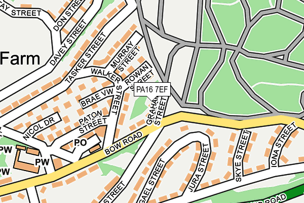 PA16 7EF map - OS OpenMap – Local (Ordnance Survey)