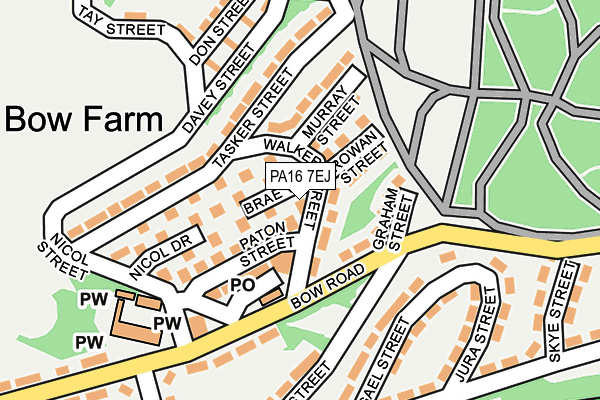 PA16 7EJ map - OS OpenMap – Local (Ordnance Survey)