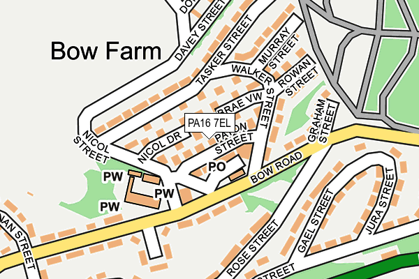 PA16 7EL map - OS OpenMap – Local (Ordnance Survey)