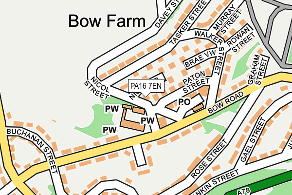 PA16 7EN map - OS OpenMap – Local (Ordnance Survey)