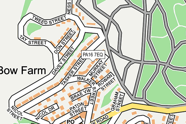 PA16 7EQ map - OS OpenMap – Local (Ordnance Survey)