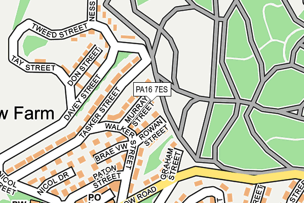 PA16 7ES map - OS OpenMap – Local (Ordnance Survey)