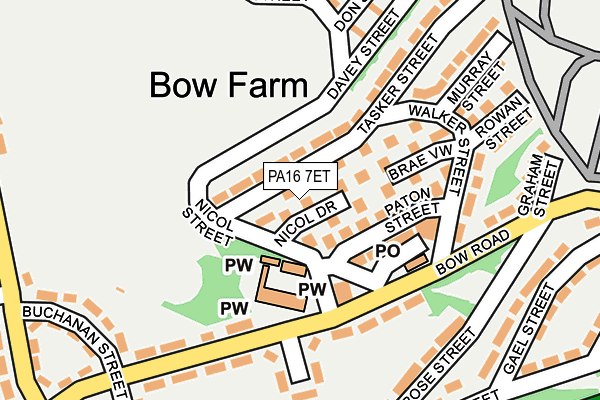 PA16 7ET map - OS OpenMap – Local (Ordnance Survey)