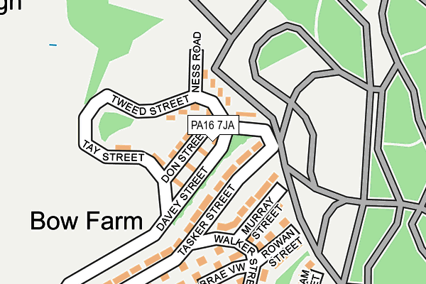 PA16 7JA map - OS OpenMap – Local (Ordnance Survey)