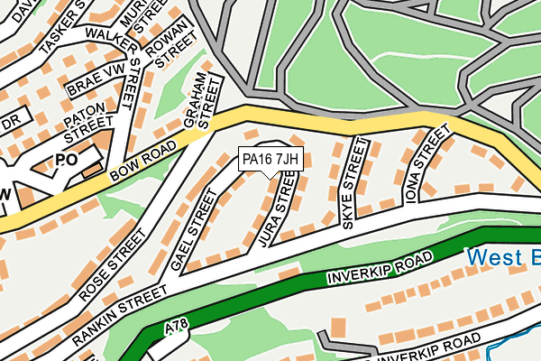 PA16 7JH map - OS OpenMap – Local (Ordnance Survey)