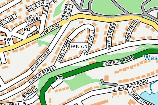 PA16 7JN map - OS OpenMap – Local (Ordnance Survey)