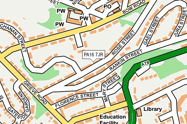 PA16 7JR map - OS OpenMap – Local (Ordnance Survey)